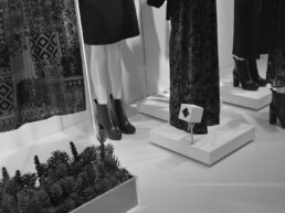 Dress motion. Interactive shop window