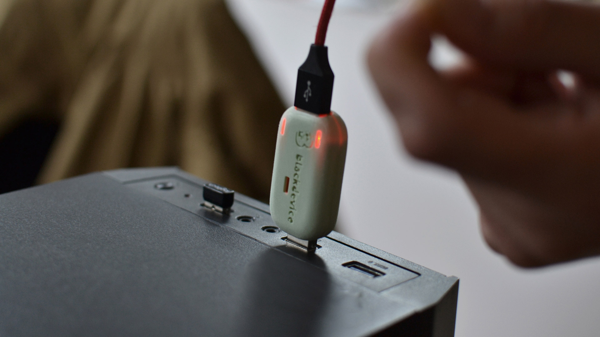 USB port protector prototype