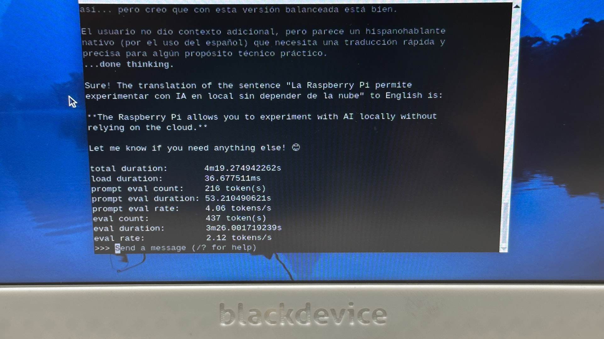 Testing DeepSeek R-1 8b on a Raspberry Pi 5