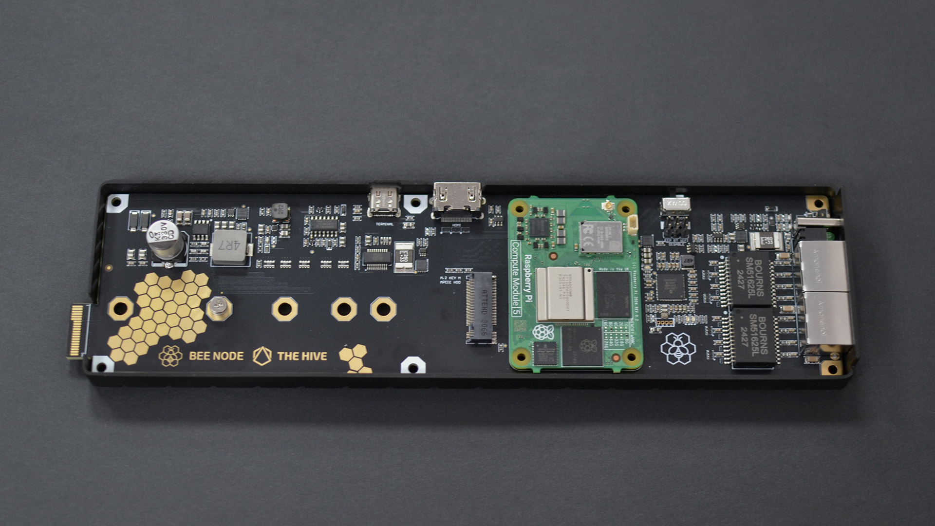 Bee node prototype. Raspberry Pi CM5 Arm cluster