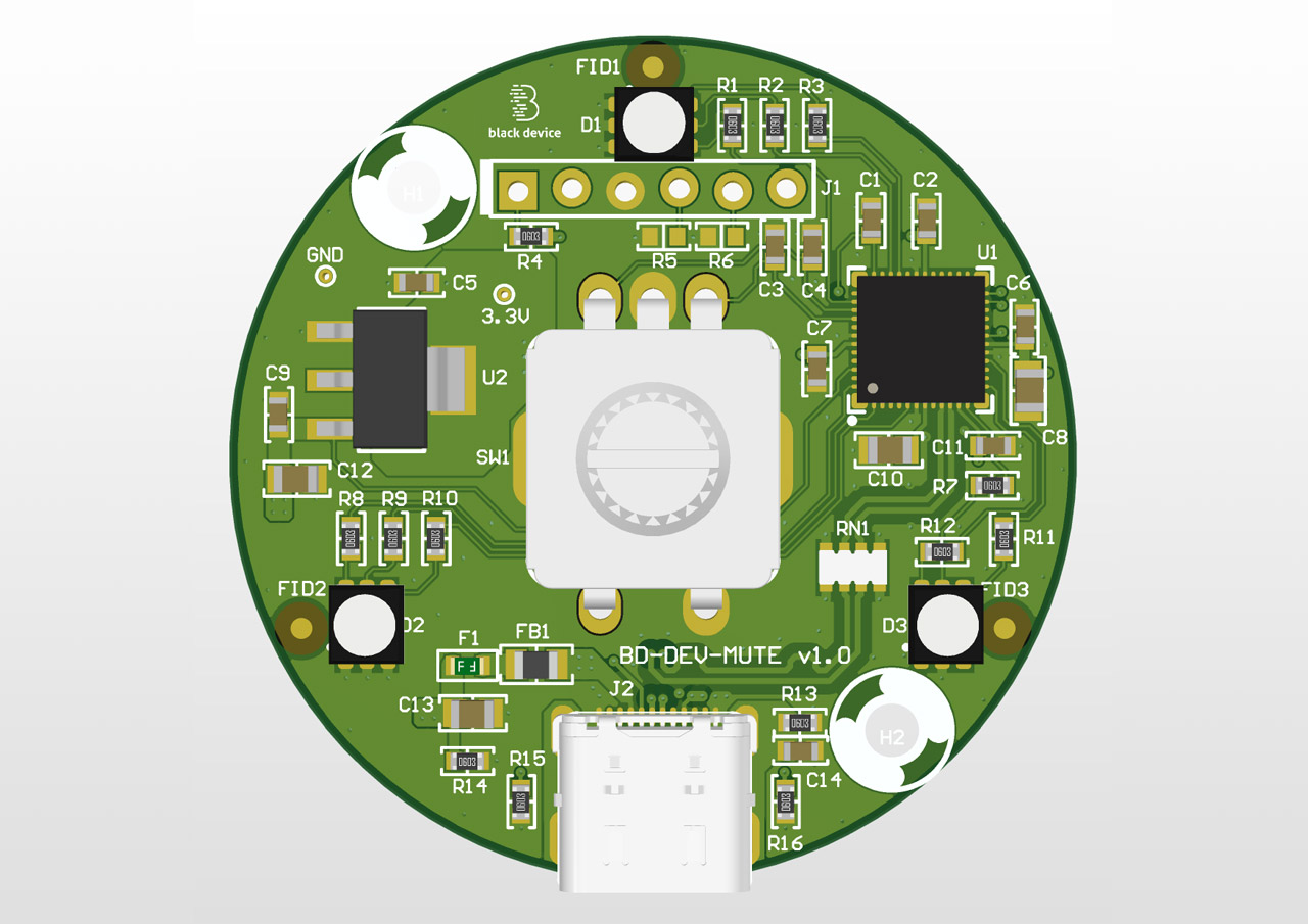 Mute button PCB schematics