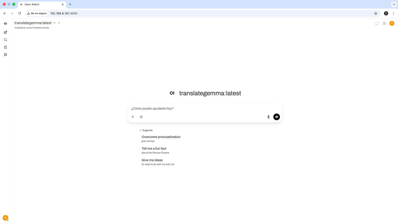 Open Web UI Ollama local AI