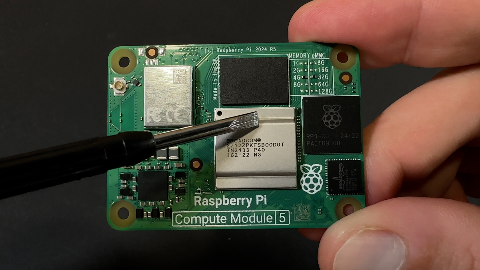 detail view of the Raspberry Pi CM5