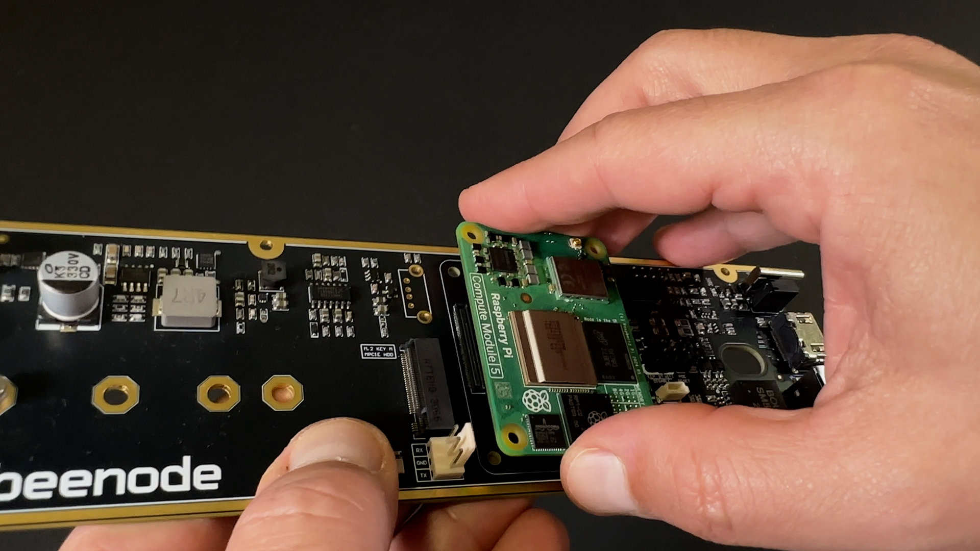 Hive beenode PCB powered by the Raspberry Pi CM5